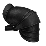 Black Medieval Knight Pauldron - Left