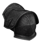 Black Medieval Knight Pauldron - Left