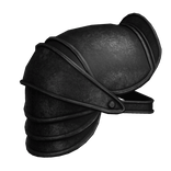 Black Medieval Knight Pauldron - Right