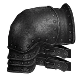 Black Medieval Knight Pauldron - Right