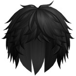 Black Messy Fluffy Boy Hair