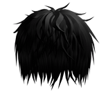 Black Messy Fluffy Wavy Hair