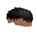 Black Messy Fringe Mid Taper Fade Hair