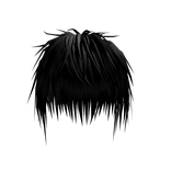 Black Messy Scene Wispy Emo Hair