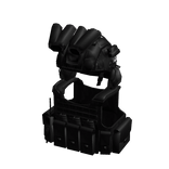 Black Military Helmet and Tactical Vest