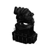 Black Military Helmet w Scarf and Tactical Vest