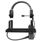 Black Military Tactical Comms Headset with Radio