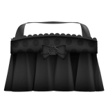 Black Mini Paw Ruffled Dotted Dress