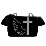 black moe cross angel goth shirt