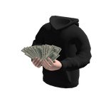 Black money spread hoodie 