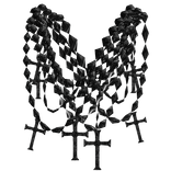 Black Multi Layered Cross Chains 3.0