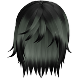 Black N Green Emo Long Messy Vkei Boy Hair