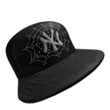 Black NY web Fitted Cap