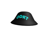 Black ODKT Bucket Hat (w/ Cyan Text)