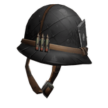 Black Old Military Helmet