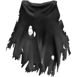 Black Old Torn Ripped Traveler Cape 