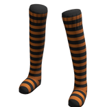 Black Orange | Leg Warmers Thigh High Socks