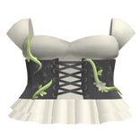 ✿  black overgrown mori kei fairy corset dress