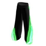 Black Oversized Sweatpants/Green Glow[2AM]