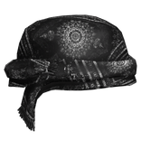 Black Paisley Chrome Keffiyeh Headwrap