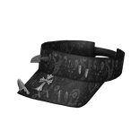 Black Paisley Spiked Chrome Visor