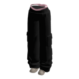 Black Parachute Pants with Bikini