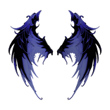 Black Pastel Blue Wings