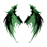 Black Pastel Green Wings