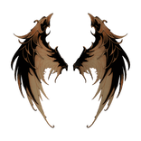 Black Pastel Orange Wings