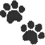 ♡ : black paws studded hair clips