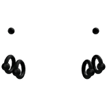 Black Piercing Set (fits fawkes face)
