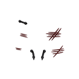 Black Piercings w/ Face Scratches