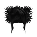 Black Pigtail Grunge Style Hair