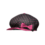 Black Pink Gyaru Newsboy Cap Bow Dots Cute Scene 