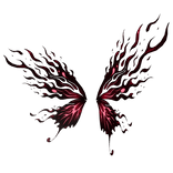Black Pink Shadowflame Butterfly Wings