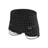 Black Plaid Denim Shorts [PBR]