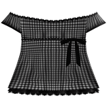 black plaid picnic dress