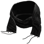 Black Plaid Scarf Headwrap