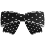 black polkadot bow
