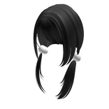 Black Pom Pom Pigtails – Cute Fluffy Twin Buns Hai