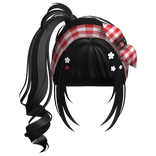 Black Ponytail Cottage Core Hair