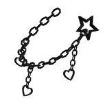 Black Preppy Waist Chain