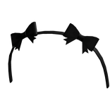 ♡ black pretty headband with double ribbon