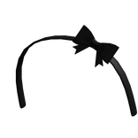 ♡ black pretty headband with ribbon