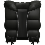 Black Puffer Vest 3.0 + Fur Collar and Cute Bows
