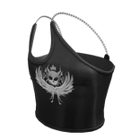 black punk rock trendy cute chain tank top