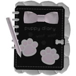 ♡ : Black Puppy Diary Book w/ Pencil