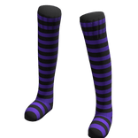 Black Purple | Leg Warmers Thigh High Socks