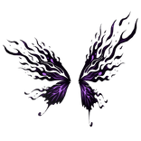 Black Purple Shadowflame Butterfly Wings