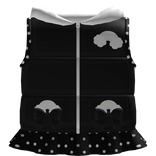  ꒰ · ♡ black rainbow puffer vest w skirt